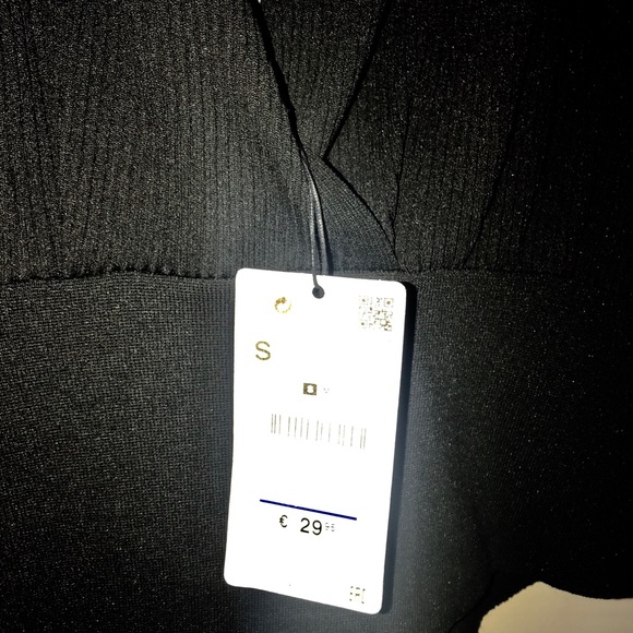Zara, NWT, Black ribbed body suit - Picture 3 of 4